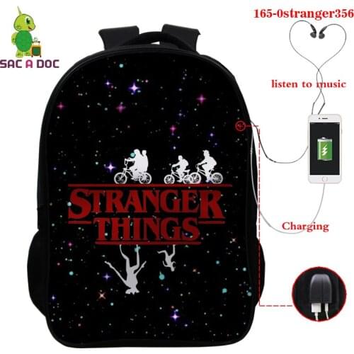 Mochilas 3d Print Stranger Things Backpack Teenager Boy Girl Travel Bag Children School Bags Book Bag Women Fashion Shoulder Bag