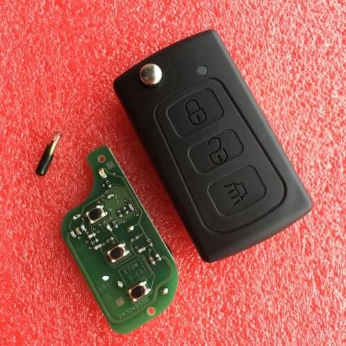 Car Flip Folding Remote Key 433Mhz with ID48 Chip for Great Wall Hover h3 h5 GWM Haval H3 H5 Steed Replacement Remote Key Shell
