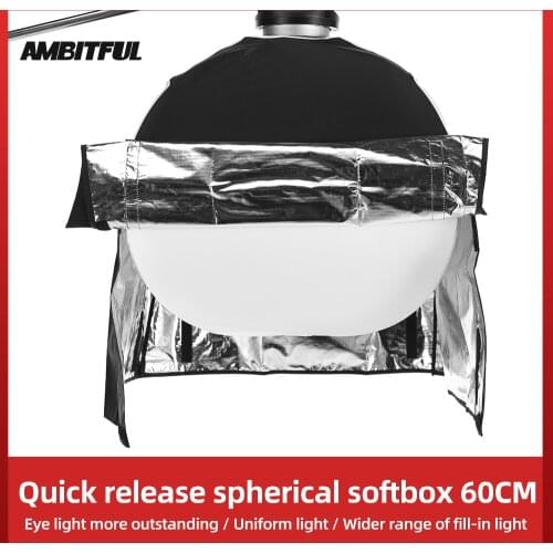 AMBITFUL 60cm Collapsible Sphere Softbox Paper Lantern Ball Shape Globe Diffuser for Bowens Elinchrom Prodoto Mount Studio Flash