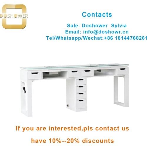 Uv gel dryer hold with customer chair manicure for white european double nail table