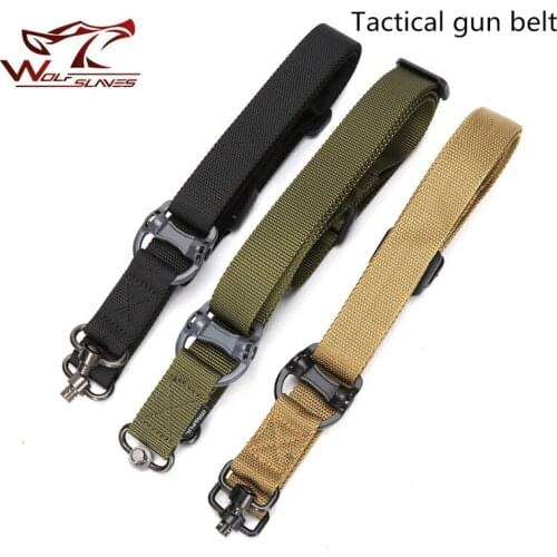 Tactical gun belt strap rope outdoor multifunctional two-point task rope cs field tactical rope nylon 3.2*121cm