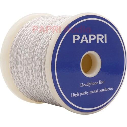 PAPRI DIY PR9401AG Upgrade Signal Line Cable OCC Silver Plated Wire Hifi Audio Line For Amplifer