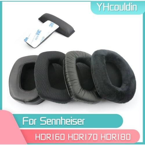 YHcouldin Ear Pads for Sennheiser HDR 160 170 180 Headphones Earpads Replacement Sponge Velour Ear Cushions with Plastic Clip