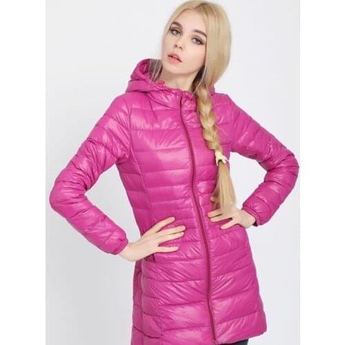 Plus Size S-6XL 7XL Autumn Winter Womens Jacket 90% White Duck Down Woman Parkas Hooded Windbreaker Ultra Light Warm Down Coat