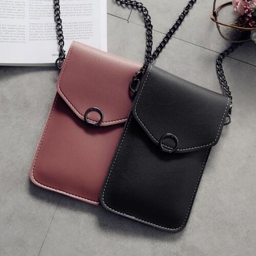Touch Screen Cell Phone Purse Smartphone Wallet Leather Shoulder Strap Handbag Women Bag For Iphone 11 For Huawei For Samsung