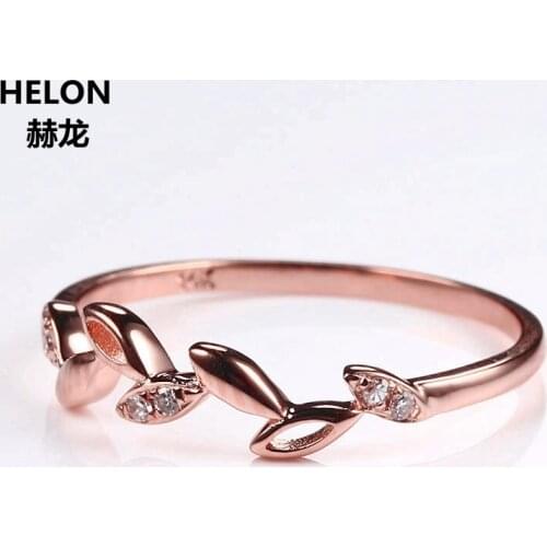 Solid 10k Rose Gold SI/H Natural Diamonds Women Engagement Ring Wedding Band Fine Jewelry