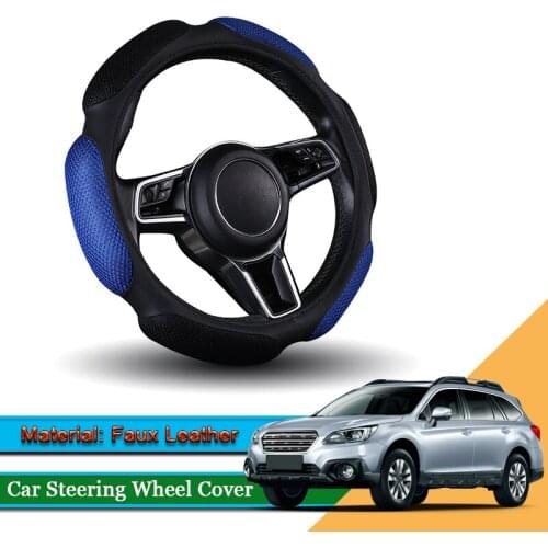 1pcs Car Styling Leather Car Steering Wheel Cover Car Steering-wheel Hubs Automobiles Accessories For Subaru Outback 2013-2020