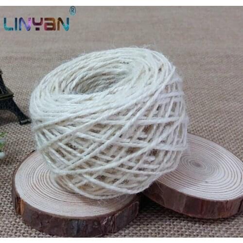 10balls*25M Colourful twine Decorate hemp rope DIY handwork accessory Natural dyed flax thread for crochet Craft knitting t49