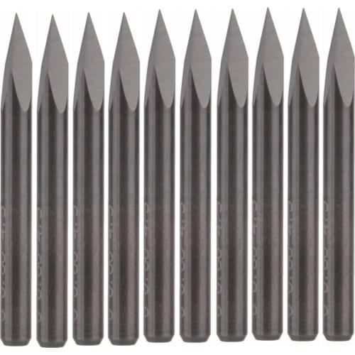 10x Pyramid Engraving Bits 30 Degree 1/8" Carbide Steel Router High Efficiency 0.1mm