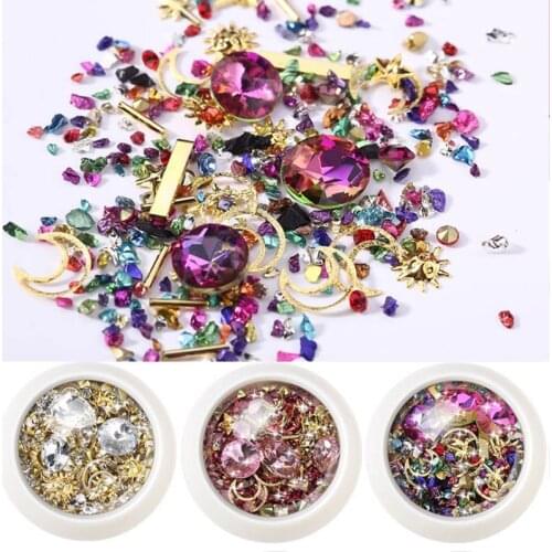3D DIY Nail Art Supplies Crystals Rhinestones Gems Charms Mix Strass Decoration Crystal Jewelry Gel Glitter Nails Accessories