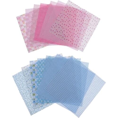 7pieces Miniature Sewing Set Floral Fabric Dollhouse Furniture Decoration