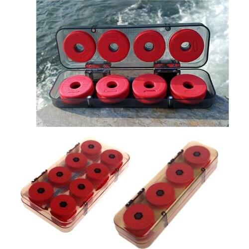 8PCS /16PCS Foam Winding Board Fishing Line Shaft Bobbin Spools Tackle Box RED Utility Line Box Fishing Tackle Boxes