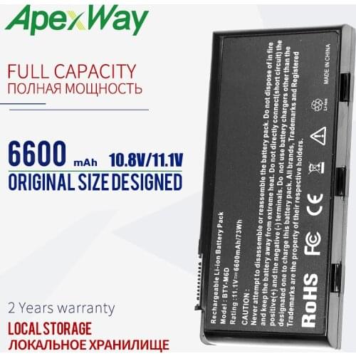 6600mAh laptop battery For MSI GT683DXR GT683R GT685 GT685R GT70 GT760 GT760R GT780 GT780D GT780DX GT780DXR GT780R GT783 GT783R