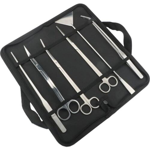 Aquarium Tools Set Plants Tweezers and Scissors Grass Stainless Steel Cleaning Tools Plants Fish Tank Accessories 4 5 6pcs/set