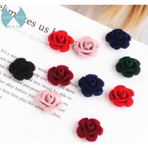 DIY handmade jewelry accessories velvet flower earrings earrings pendant pendant hair ornaments hair decoration materials