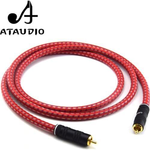 ATAUDIO Hifi 6N OFC Digital Coaxial Cable Hi-end Subwoofer hifi RCA Cable