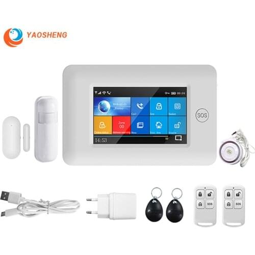 Wireless Gsm Wifi Home Alarm Security System App Control With Pir Motion Sensor Door Sensor Rfid Card Rf 433mhz Smart Alarm Kits