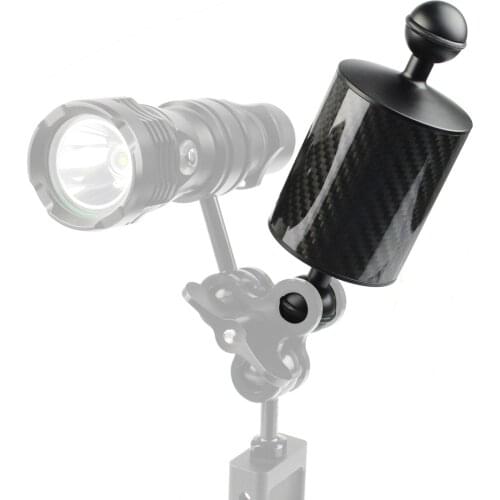 BGNing Update 1" Dual Ball Carbon Fiber Float Buoyancy Floating Arm 80mm Dia for Gopro Diving Camera Underwater Tray Photography