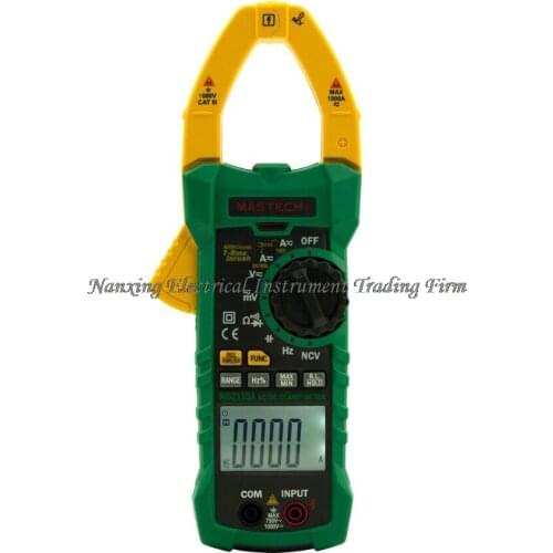 Mastech MS2115A Digital Clamp Meter 6000 Counts True RMS AC/DC Voltage Current Tester with INRUSH and NCV Measurement