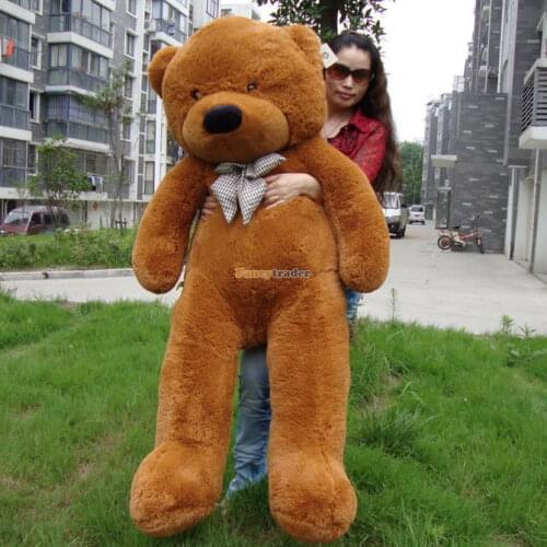 Fancytrader 63'' / 160 cm Cute JUMMBO Dark Brown Color Giant Plush Stuffed Teddy Bear Free Shipping Accept Dropshipping FT90059