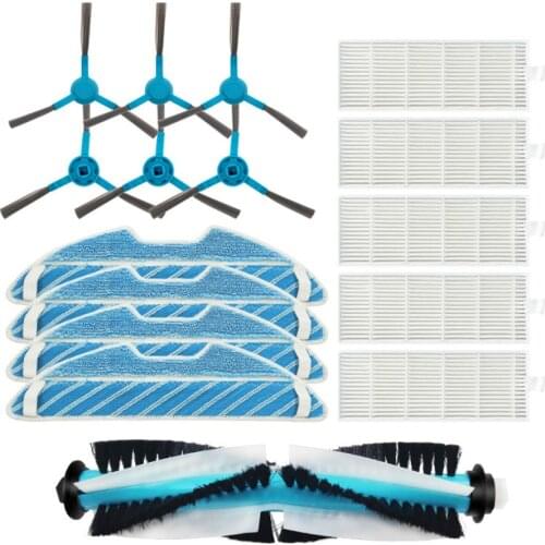 Hepa Filter Side Brush Roller Brush Mop cloth Pad for Cecotec Conga 1390 for Cecotec Conga 1290 Robotic Vacuum Cleaner Parts