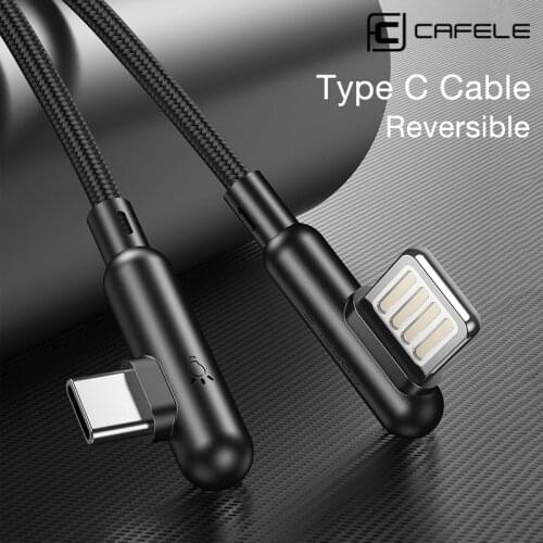 120CM Cable USB Type C 90 Degree USB C Mobile Phone Cable 3A Fast Charging Data Cable with LED Indicator USB Cable For Huawei