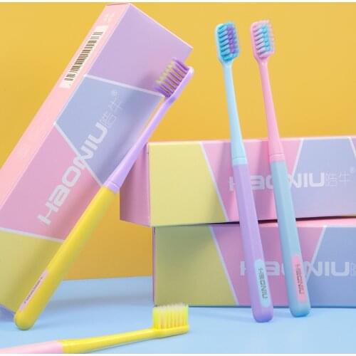 Colorful Soft Hair Eco Friendly Toothbrush Portable Travel Tooth Brush Soft Fiber Nano Toothbrush Oral Hygiene Care Couples