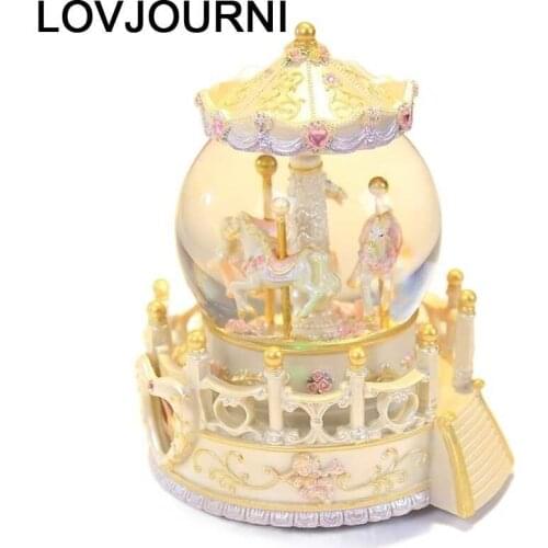 Karuzela Pozytywka Home Decoration Accessories Carrusel Snow Globe De Musica Boite A Musique Carousel Caja Musical Music Box
