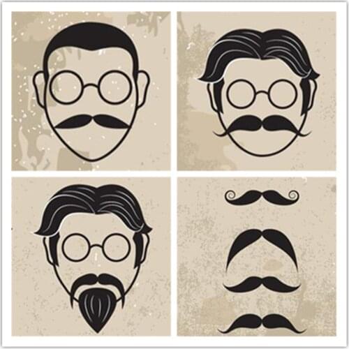 Cartoon Character Beard Funny beard set Metal Cutting Dies For DIY Scrapbooking Decorative Embossing Handcraft Die Cutting