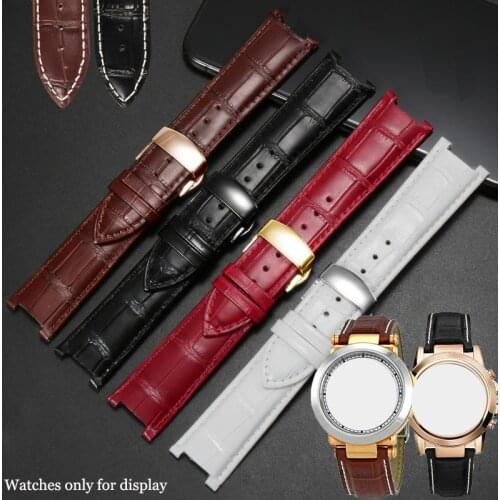 Genuine leather watchband 16mm 20mm 22mm concave interface replacement leather strap for ya133309 Special model