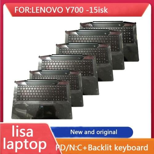 New / Original Palm Rest With Backlight Keyboard Touch Pad, Suitable For Lenovo Ideapad Y700-15ISK C Cover Keyboard Touch Pad