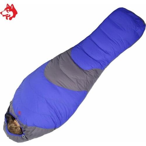 Original extreme cold weather 1.7kg Red/Blue/Orange 1000g duck down filling outdoor climbing hiking camping Mummy sleeping bag