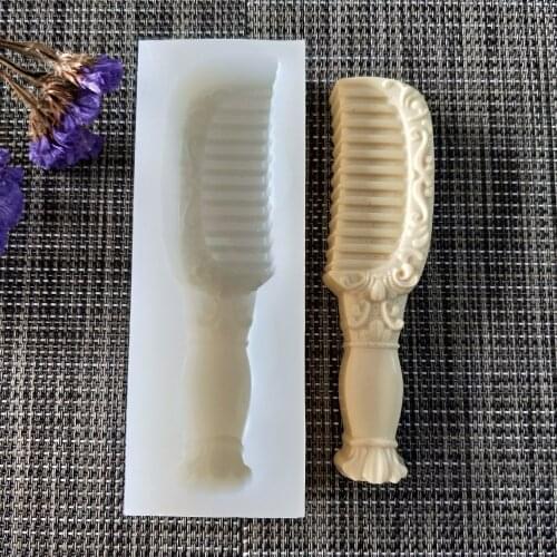 QT0158 PRZY Silicone Mold Comb Soap Mould Handmade Soap Making Molds Candle Silicone Mold Resin Clay Moulds Eco-friendly