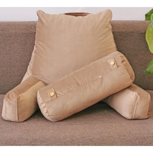 Leaning Back Cushion with Removable headrest Office Rest Waist Armchair Pillow Car Seat Home Sofa Lumbar Support for Bed Reading