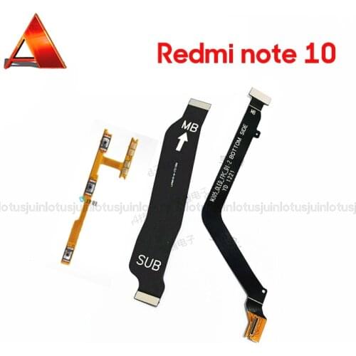 Power Volume Button Main Mainboard USB Charging Dock Board Flex Cable Microphone For Redmi note 10 10S