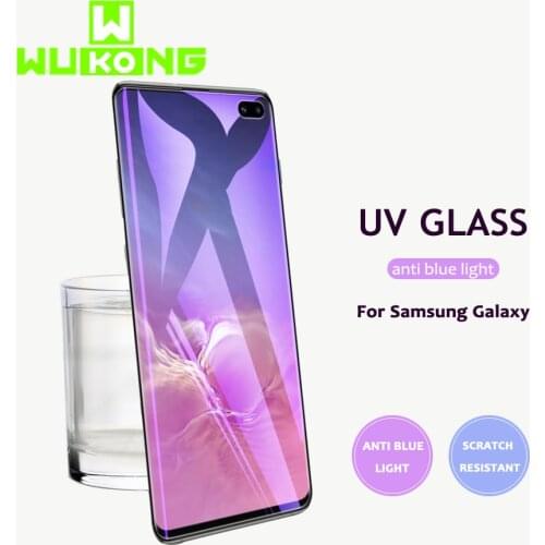 UV Glue Full Cover Anti Blue Light Screen Protector For Samsung S10e S10plus Liquid Glue Tempered Glass for Samsung S9P S8 Note9