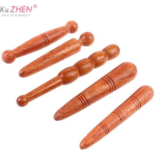1pcs Finger Back Massage Fragrant Wood Spa Acupressure Point Meridians Scraping Stick Mini Finger Body Massager 3Styles