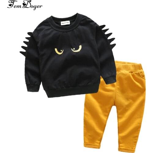 Autumn Winter Baby Boy Cute Clothing 2016 2pc Pullover Sweatshirt Top + Pant Clothes Set Baby Toddler Boy Outfit Suit