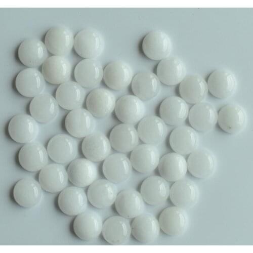 2020 fashion top quality natural stone white color round CAB CABOCHON 12mm beads for jewelry making wholesale 50pcs free