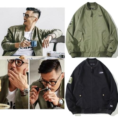 2021 mens fall hot style Yu Wenle same jacket mens plus size bomber jacket control