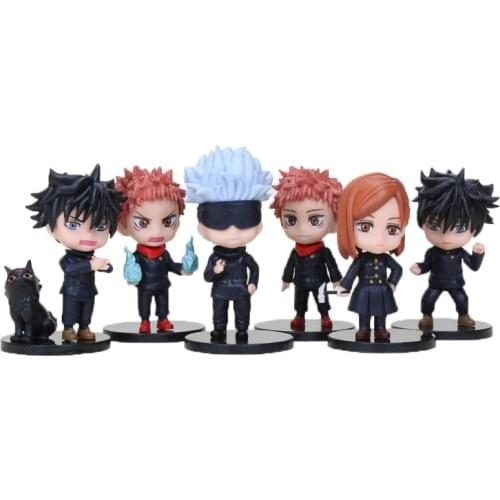 5/6pcs Jujutsu Kaisen PVC Figures Toys Anime Jujutsu Kaisen Gojo Satoru Itadori Yuji Fushiguro Megumi Action Figure Model Doll