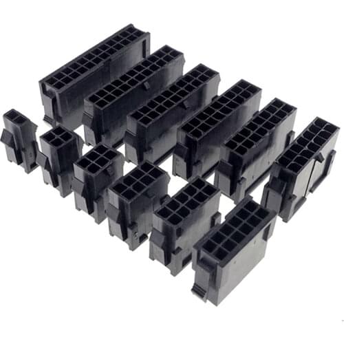 50pcs 3.0mm Micro-Fit 3.0 Connector Plug Housing 2 Pin 4 6 8 10 12 14 16 18 20 22 24 P Dual Panel Mount Ears Cross Molex 43020