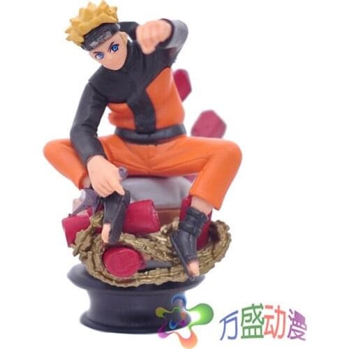 Anime Naruto 12CM Uchiha Sasuke Gaara Hatake Kakashi Uzumaki Naruto Shikamaru Figure PVC Action Model Toy Figure Doll 6pcs/lot