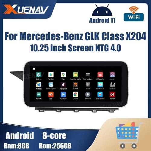 10.25 Inch car radio For Mercedes Benz GLK Class X204 NTG system GPS Navigation carplay 2 din Radio 256GB dvd player
