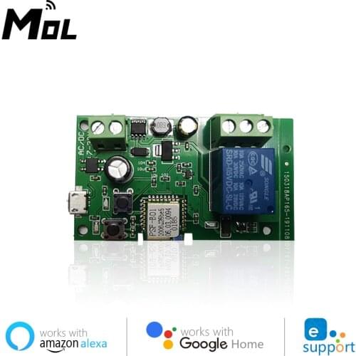 MOL eWeLink wifi switch DC 5V 12v 24v 32v Inching/Self-Locking wireless Relay module Smart home Automation for Computer access