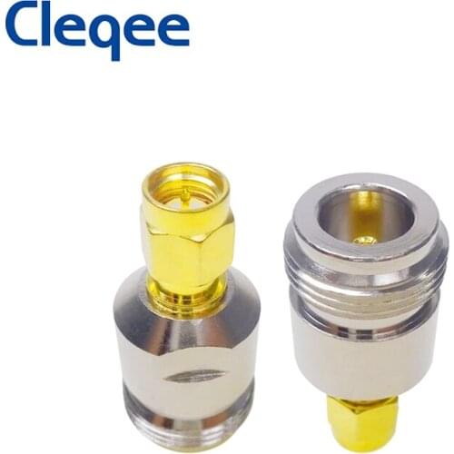 Cleqee 1PCS SMA Male to N female Adapter RF Connector Coaxial Coax Test Converter