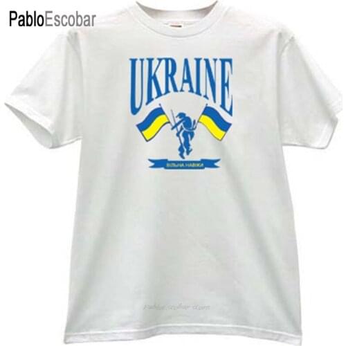 Summer cotton t-shirt men brand tshirt Ukraine Free Forever Cool T-shirt in white male top tees fashion euro size