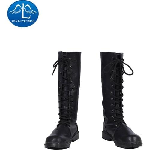 MANLUYUNXIAO New New Hot Fortress Battle Game Cosplay Boots Halloween Carnival Cosplay Boots Men Leather Boots