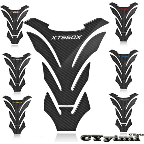 3D Carbon Fiber Motorcycle Fuel Tank Pad Cover Protector Decal Stickers For Yamaha XT660X XT 660 X XT 660X