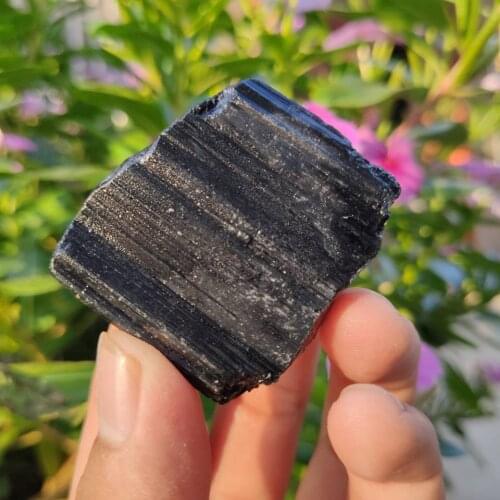 70g NATURAL BLACK TOURMALINE CRYSTAL STONE ORIGINAL